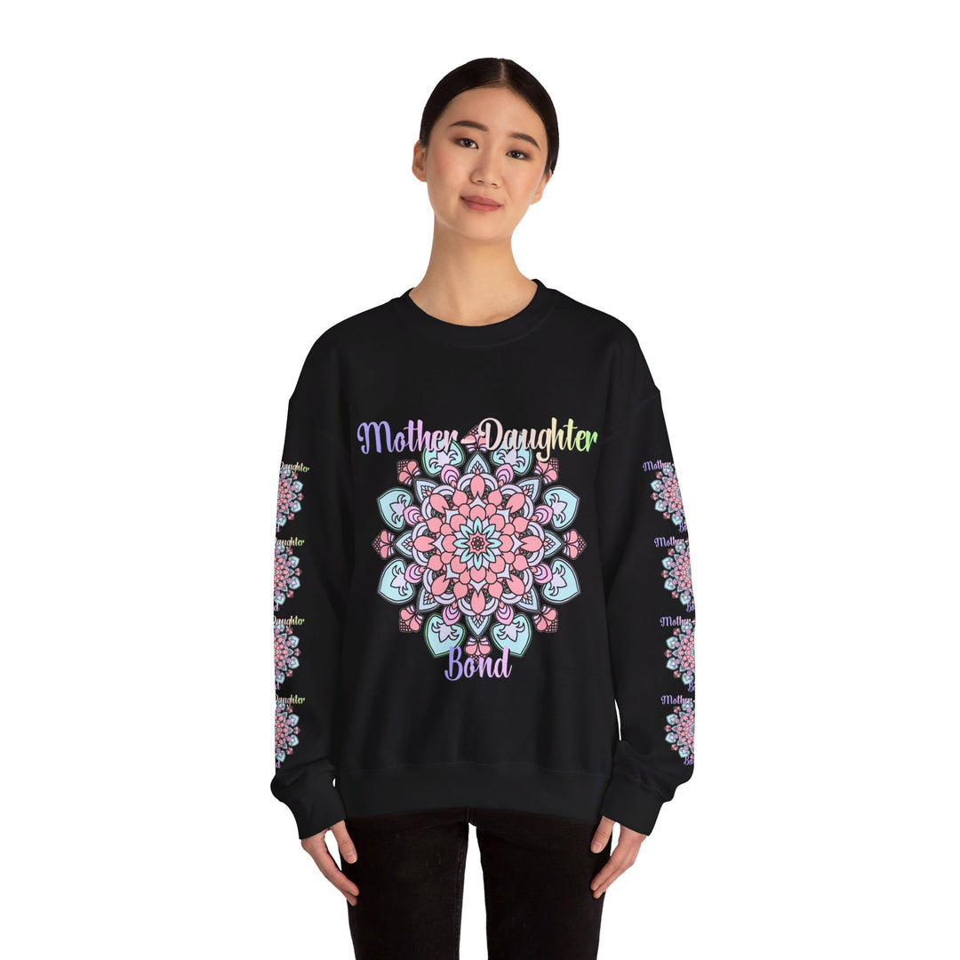 Cozy unisex crewneck sweatshirt featuring 'Mother-Daughter Bond' design, ideal birthday gift for mom