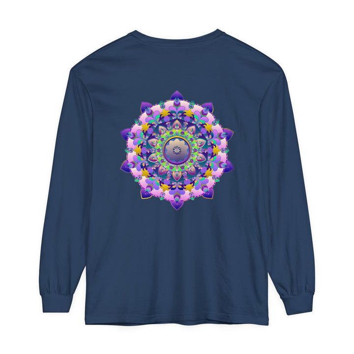 Colorful and intricate mandala design long sleeve t-shirt for all genders