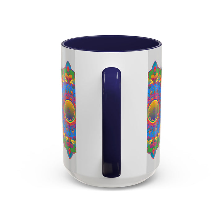 Mandala Flower Mug with Colorful and Intricate Design