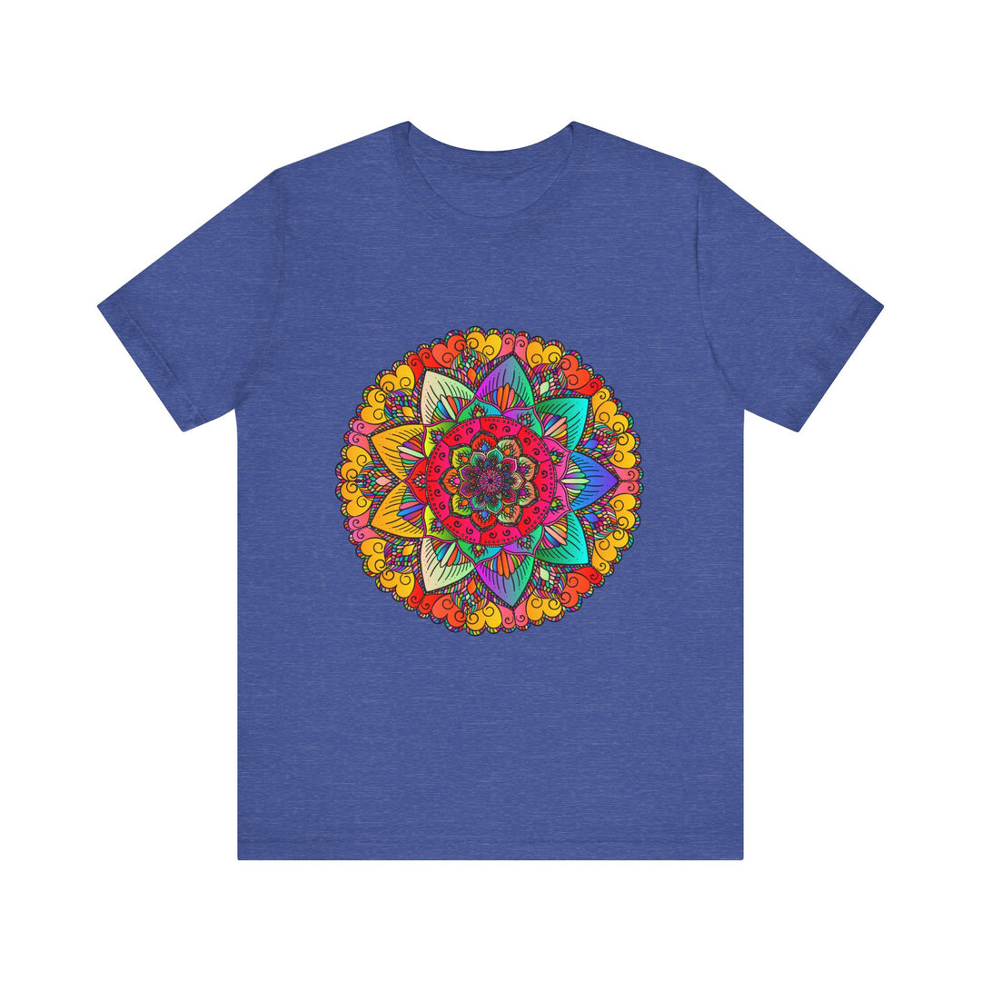 Colorful Mandala Tee with Intricate Elephant Design