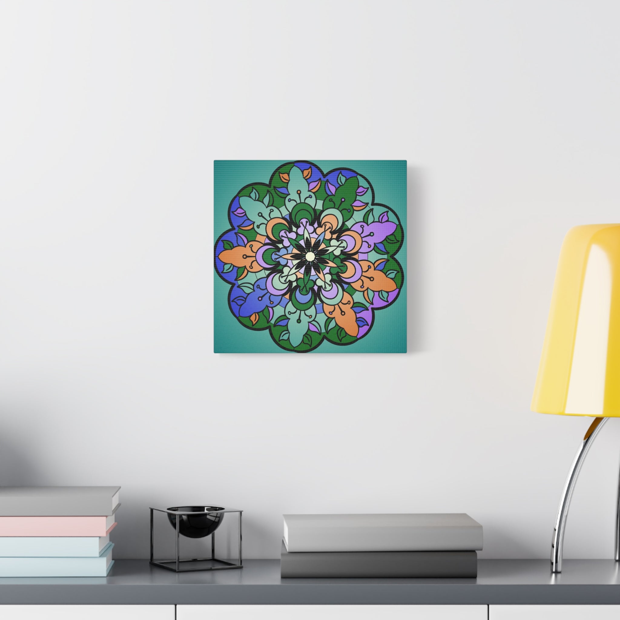 Floral Mandala Matte Canvas Wall Art