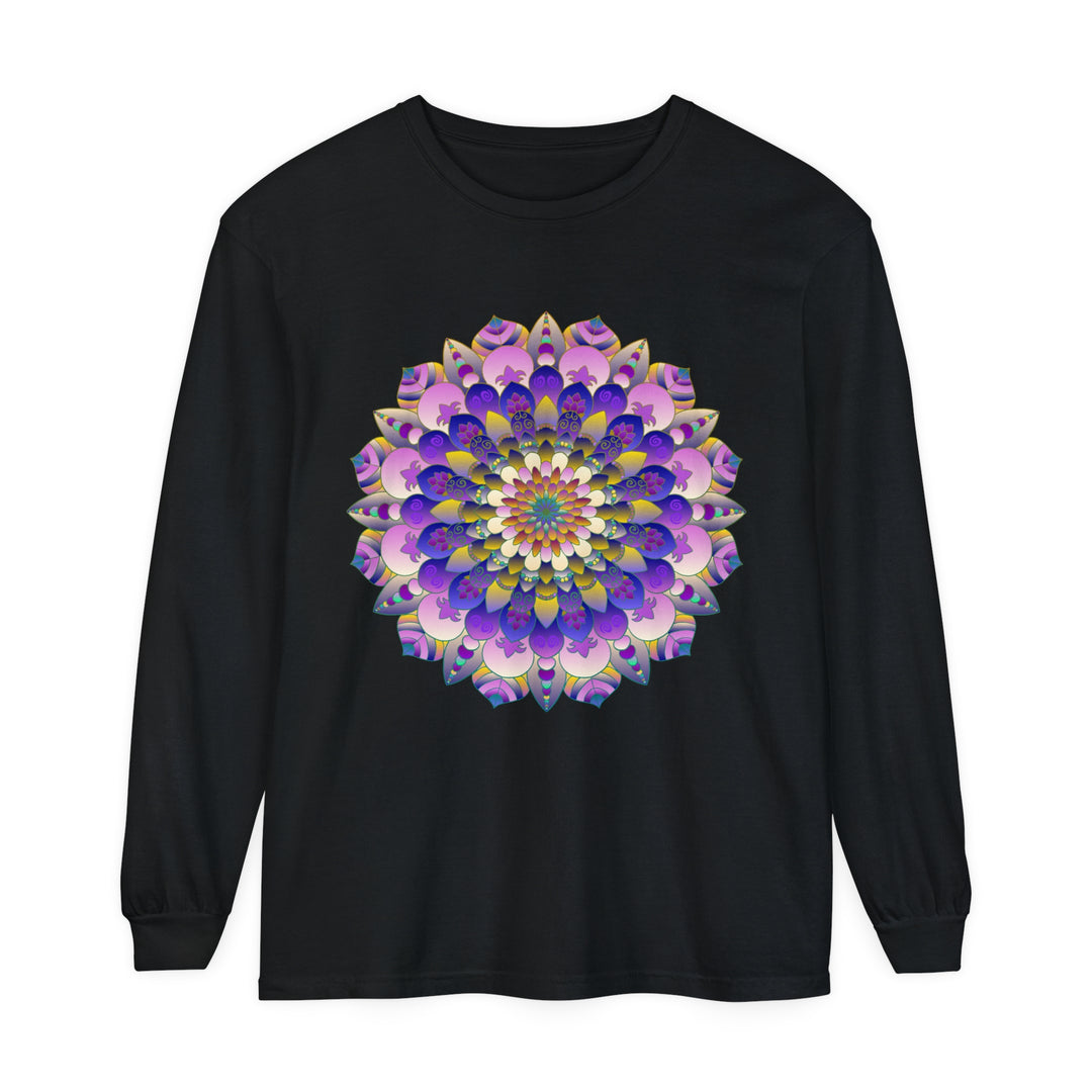 Colorful Mandala Long Sleeve T-Shirt - Psychedelic Art image 11