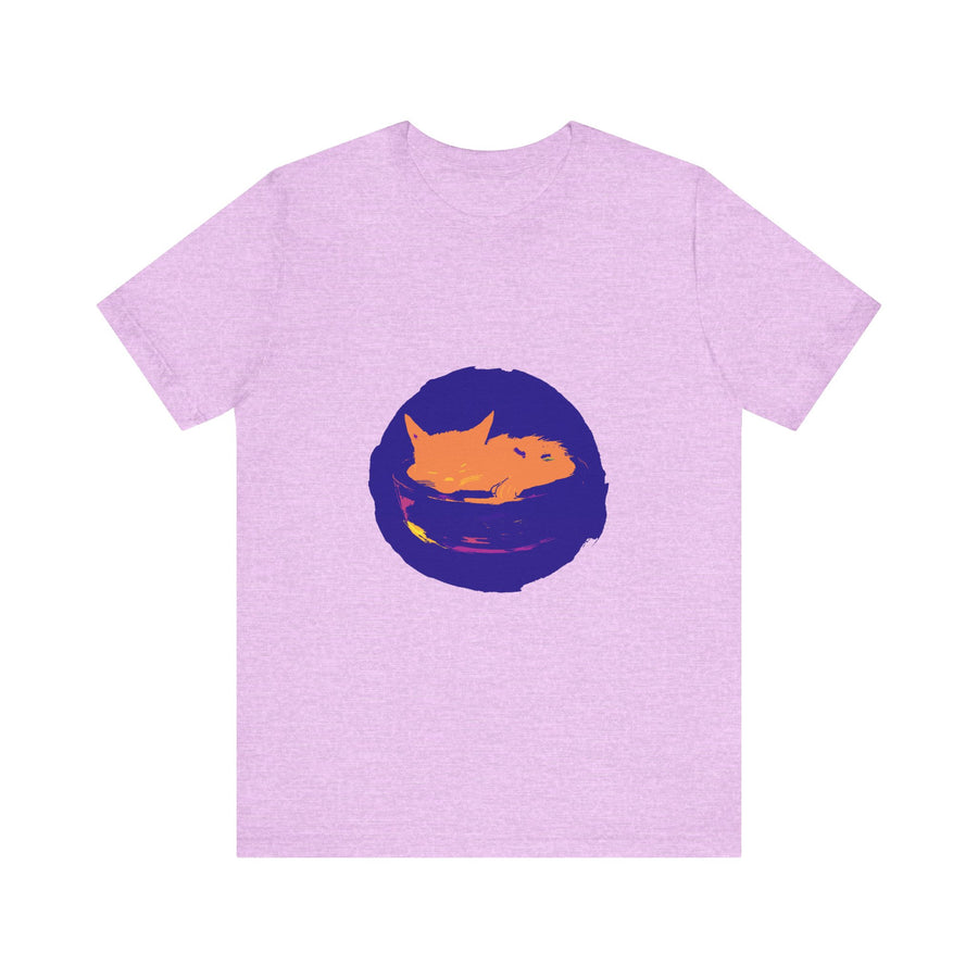 Black Cat Mystery Sleep T-Shirt featuring a unique design with a striking black cat graphic, perfect for cozy nights and cat lovers