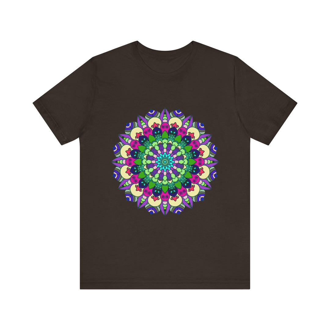 Vibrant Mandala Tee featuring a colorful, intricate design perfect for adding a pop of excitement to any outfit