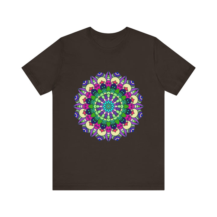 Vibrant Mandala Tee featuring a colorful, intricate design perfect for adding a pop of excitement to any outfit