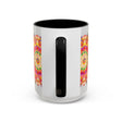 Ceramic mug featuring vibrant and calming mandala art