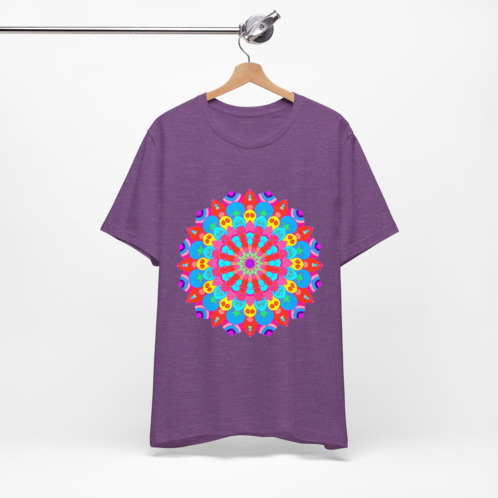 Vibrant and intricate mandala design t-shirt with psychedelic art patterns