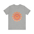 Vibrant Mandala Tee featuring a colorful design in shades of pink, yellow, orange, and green, perfect for adding a pop of color to your wardrobe