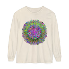 Colorful and intricate mandala pattern long sleeve shirt for everyone