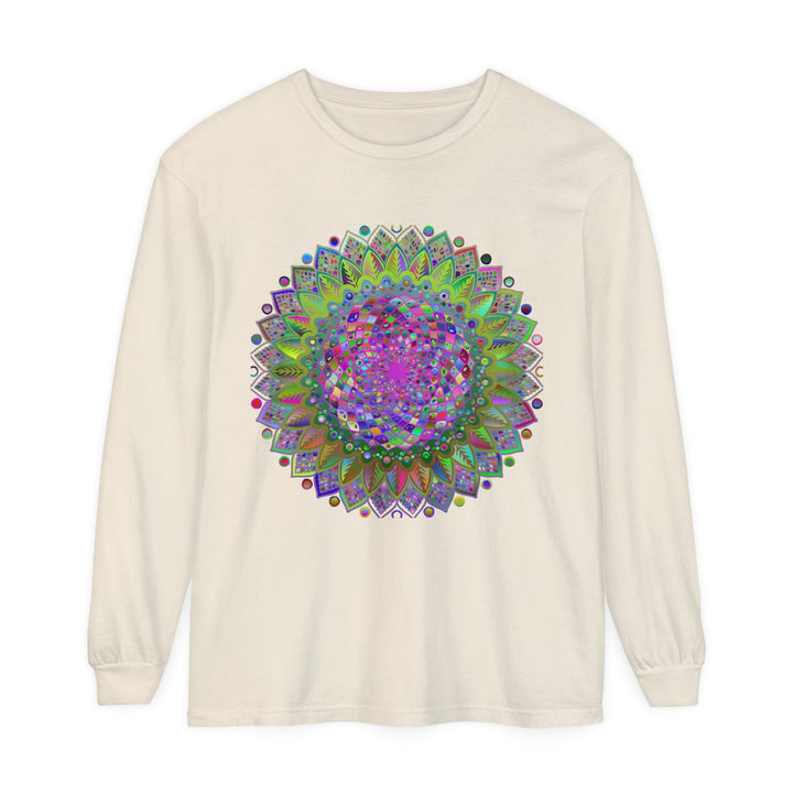 Colorful and intricate mandala pattern long sleeve shirt for everyone