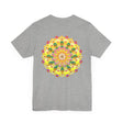 Colorful and intricate mandala design tee promoting spiritual peace and harmony
