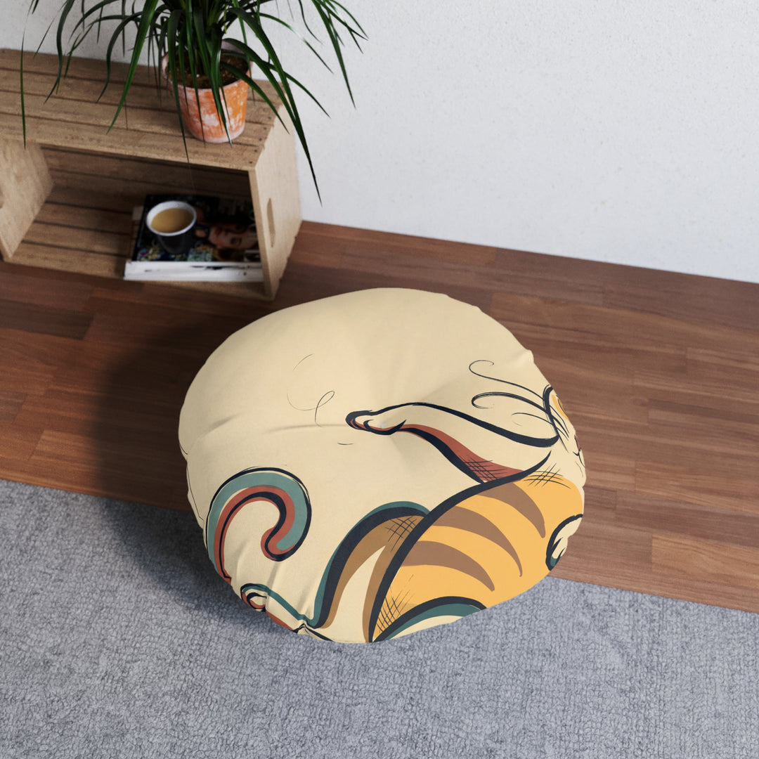 Dark Academia Cozy Cat Floor Pillow