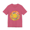 A close-up image of the Intricate Mandala Tee, featuring a colorful and peaceful design with intricate patterns and vibrant hues, perfect for adding a touch of serenity to any outfit