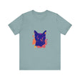 Vibrant Black Cat Mystery - Colorful Splatter T-Shirt featuring a playful and mysterious cat design