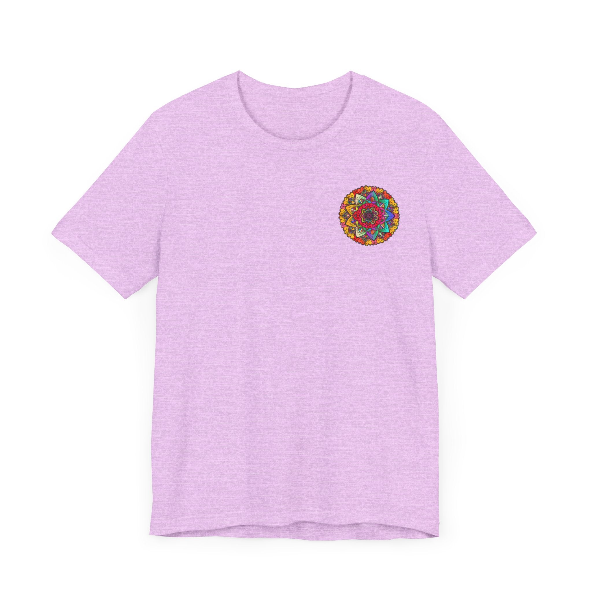 Colorful Mandala Peace & Harmony T-Shirt with Spiritual Design and Vibrant Colors