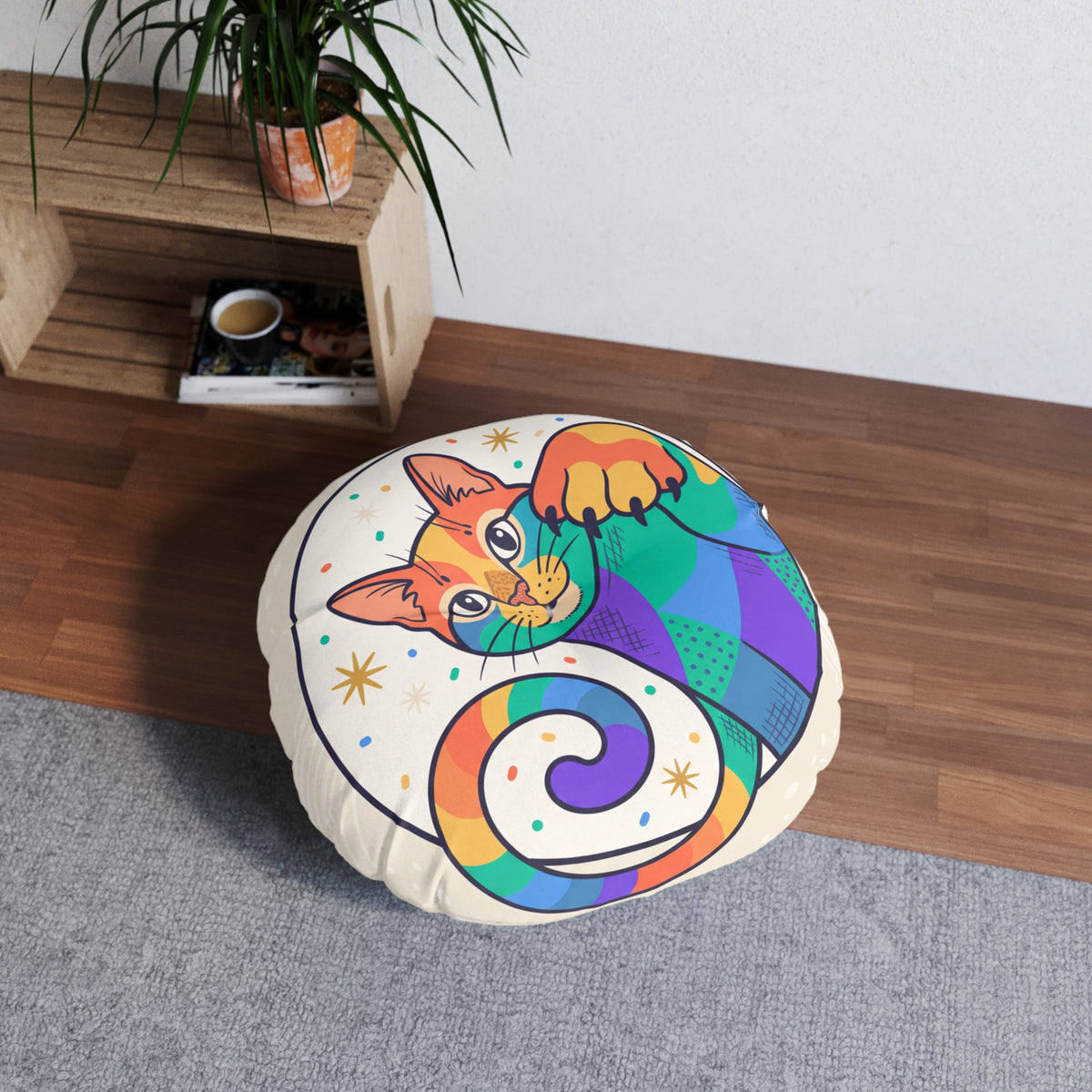 Cuscino da pavimento Sunrise Boho Cat