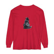 Black Cat Watercolor Long Sleeve T-Shirt: a stylish, comfortable top featuring a watercolor design of a black cat on a long sleeve shirt
