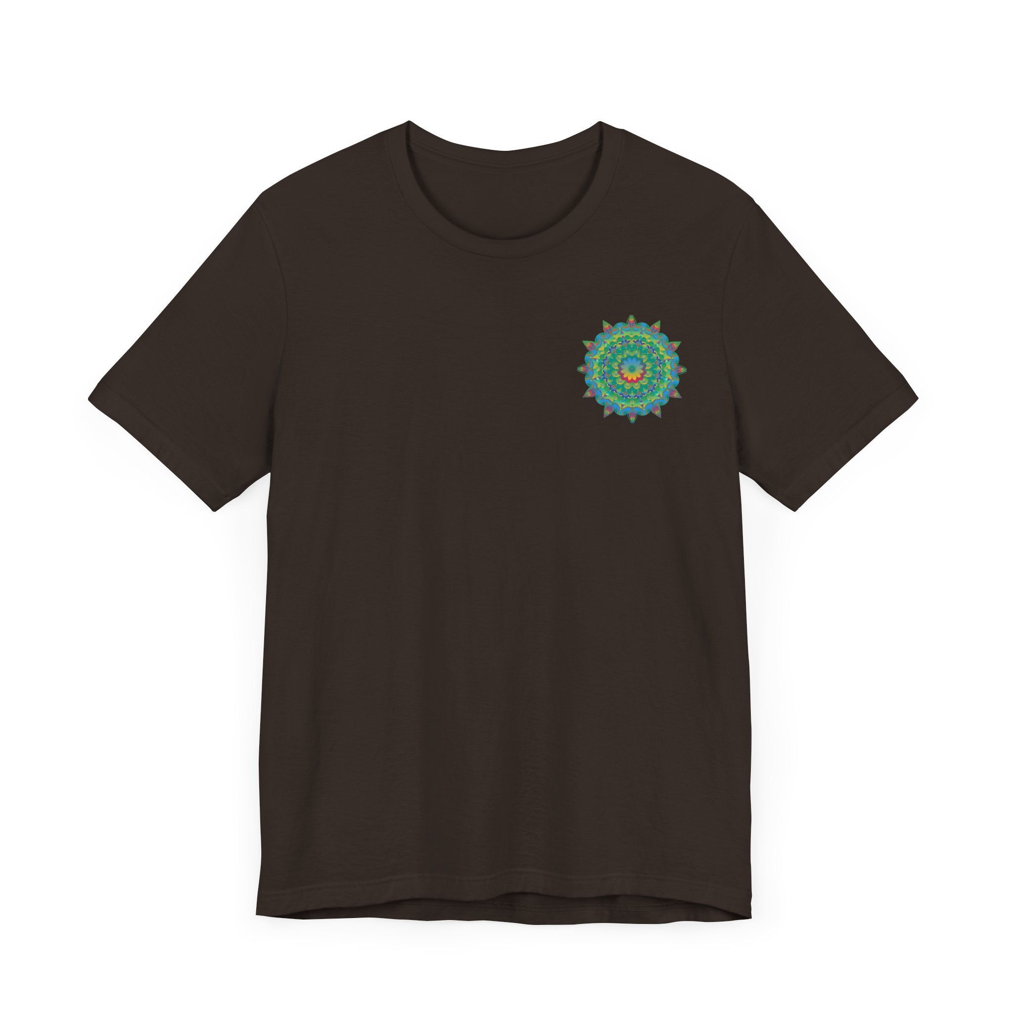 A colorful Mandala Tee featuring intricate designs, representing spiritual peace and harmony for a peaceful and balanced lifestyle