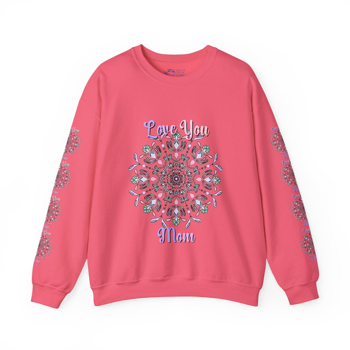 Mom Empowering Mandala Sweatshirt in Soft Pastel Hues