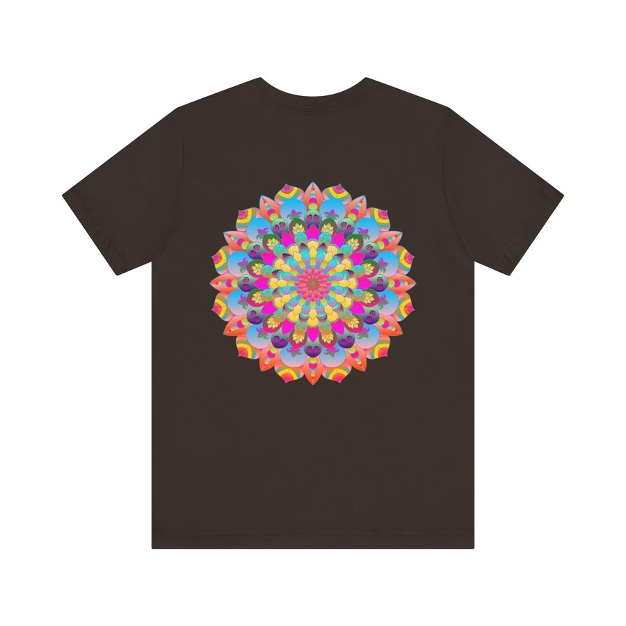 Colorful Mandala Tee with Intricate Patterns and Peaceful Vibes