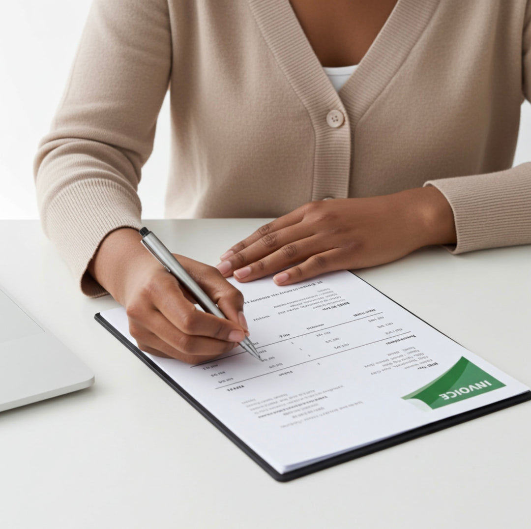 Modello di fattura verde per piccole imprese