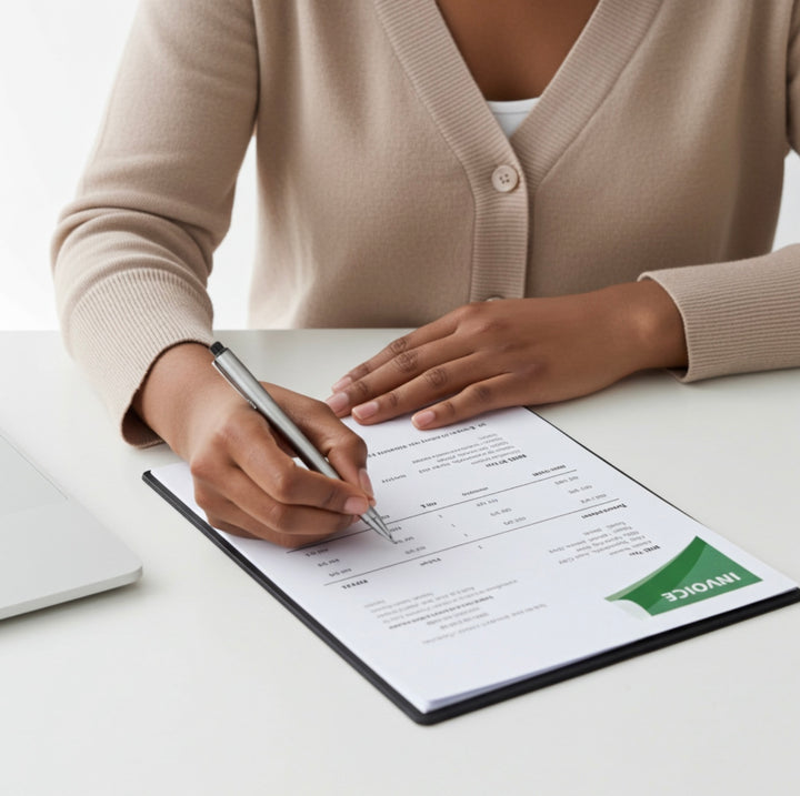 Modello di fattura verde per piccole imprese