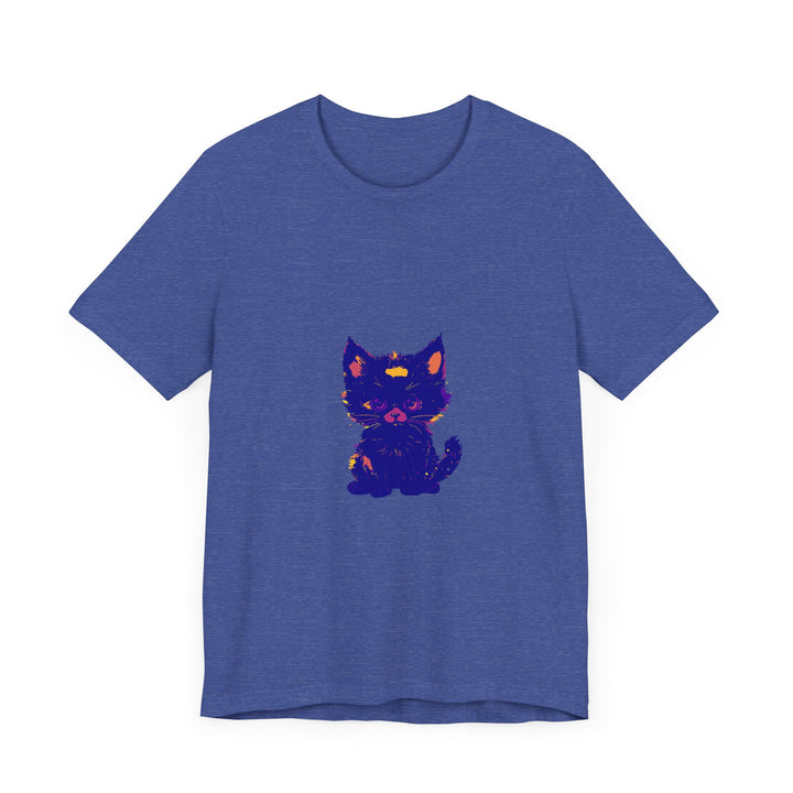 Blue Cat T-Shirt with a modern and stylish Black Cat illustration