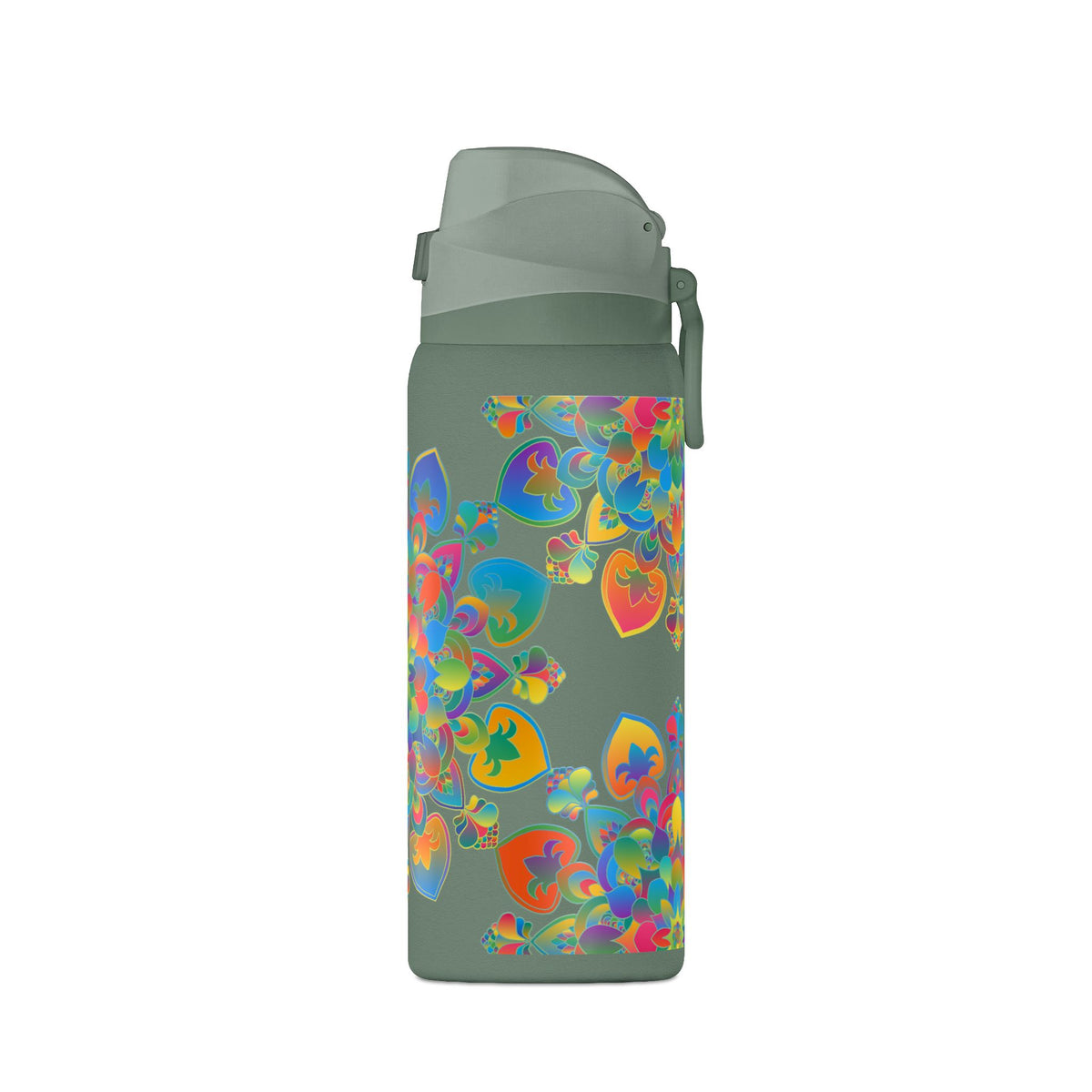 Insulated Water Bottle — Colorful Psychedelic Mandala 32oz
