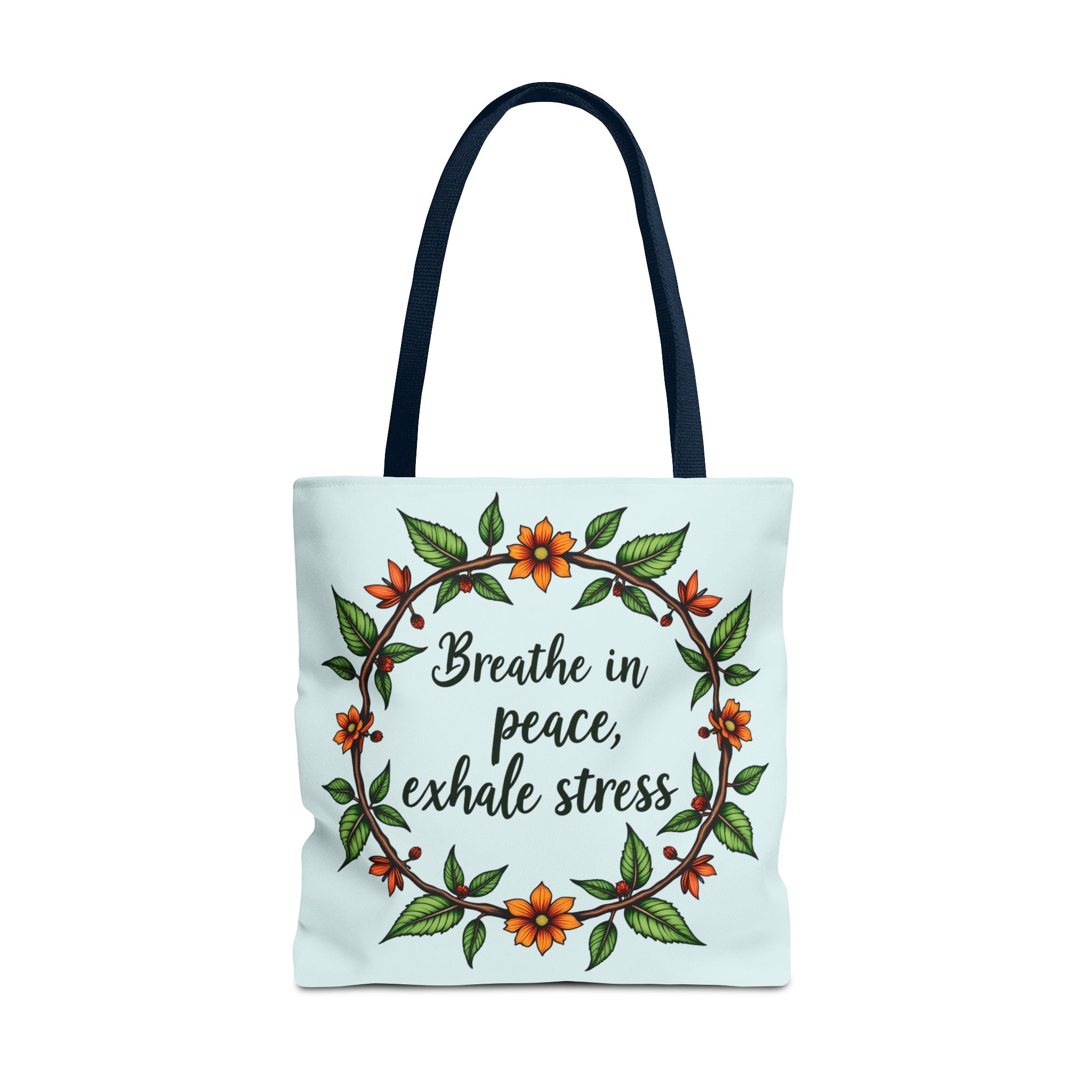 A serene style flower crown tote bag, featuring beautiful floral design