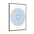 Beautiful mandala handmade art with steel blue design, perfect for gallery canvas wraps and vertical framing