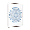 Beautiful mandala handmade art with steel blue design, perfect for gallery canvas wraps and vertical framing