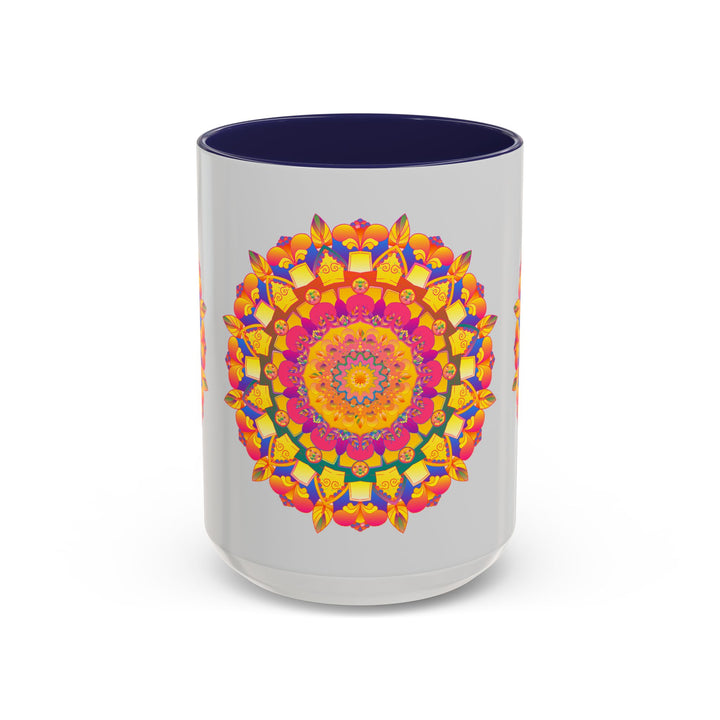 Grey Mug with Intricate Mandala Design