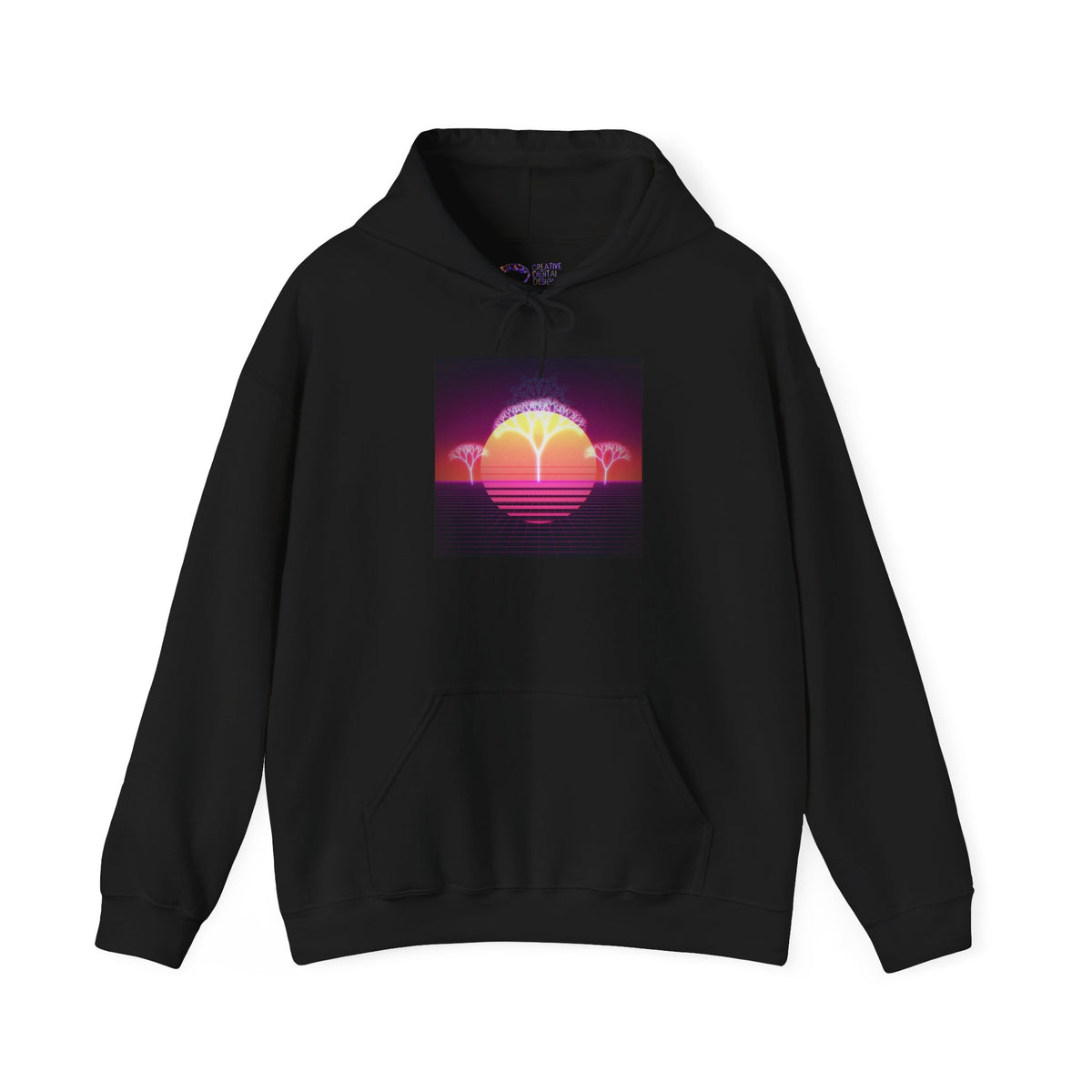 Felpa con cappuccio Retro Sunset Tree of Life
