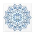 Handmade Mandala Art Steel Blue Canvas 125 featuring intricate hand-painted design on durable canvas material
