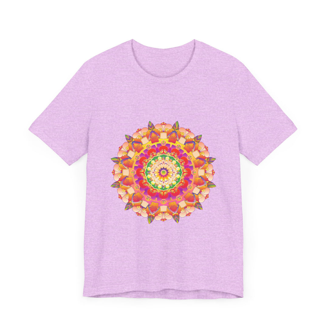 Vibrant Mandala T-Shirt featuring intricate and colorful design, perfect for adding a pop of unique style to your wardrobe