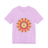 Vibrant Mandala T-Shirt featuring intricate and colorful design, perfect for adding a pop of unique style to your wardrobe