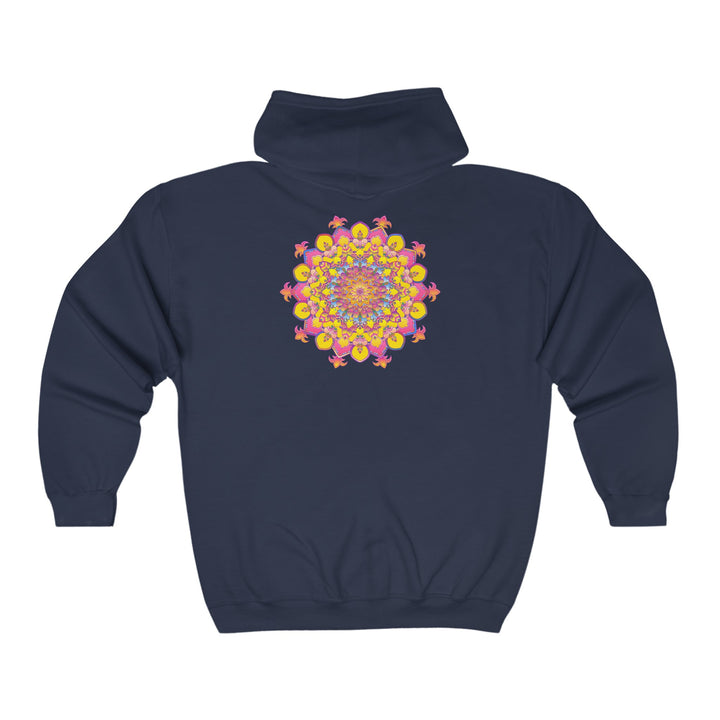 Vibrant mandala hoodie with mesmerizing and intricate psychedelic art