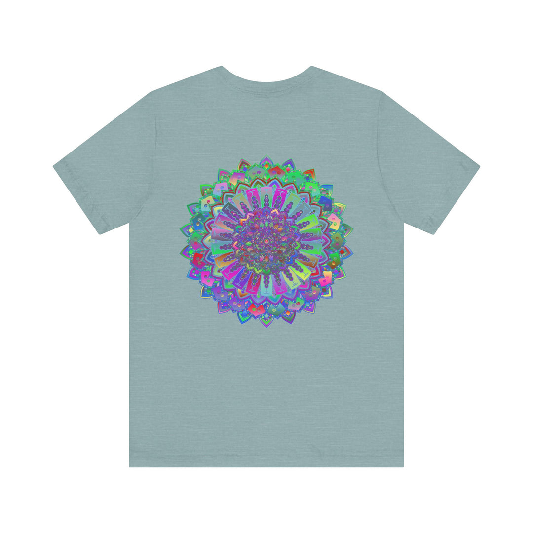 Vibrant Mandala Tee with intricate patterns, representing spiritual peace and harmony, perfect for those seeking inner tranquility and balance in their lives