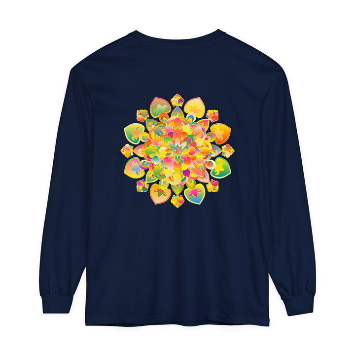 Beautiful and intricate mandala design on a long sleeve tee