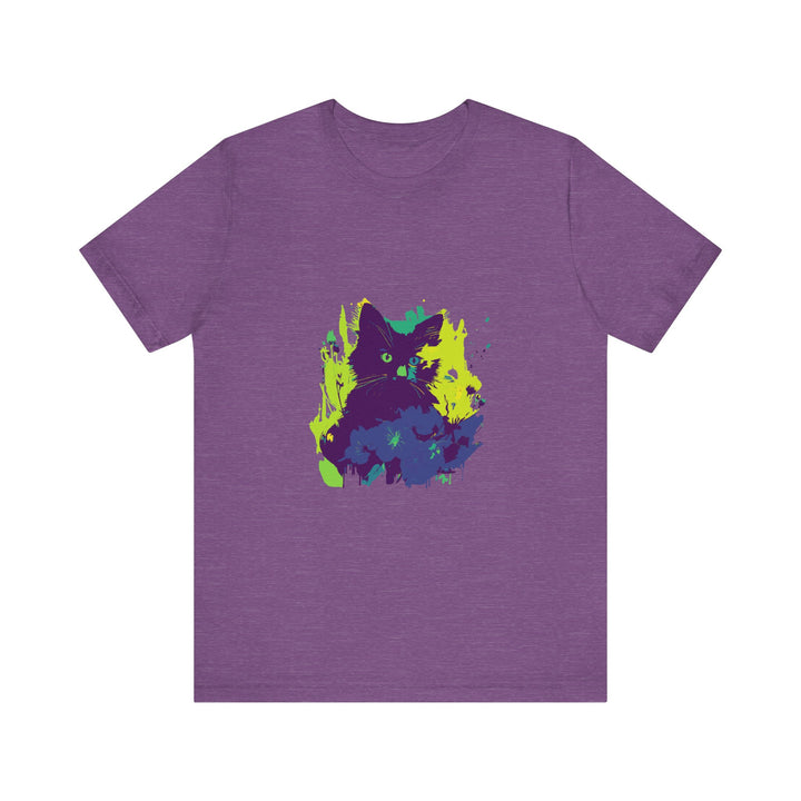 Black Cat Mystery - Abstract T-Shirt featuring a striking black cat design