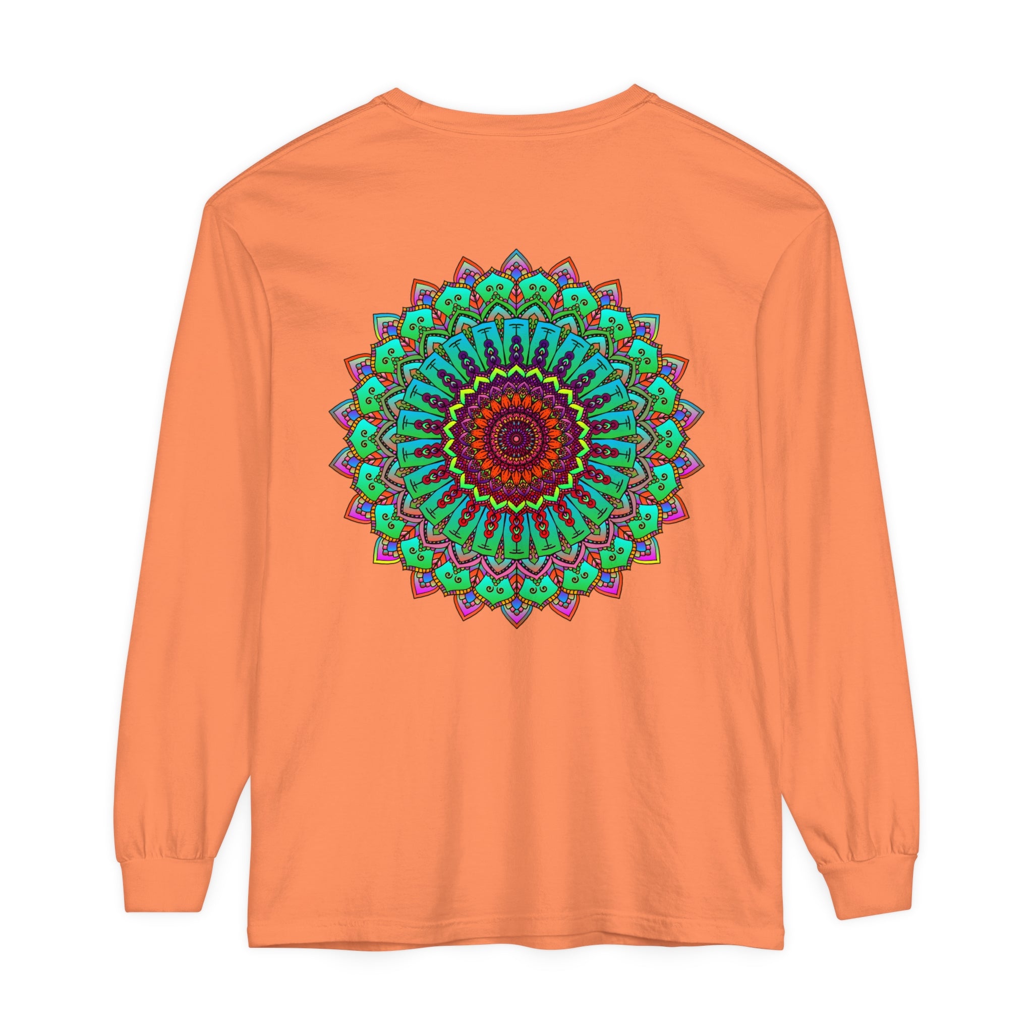 Vibrant Mandala Long Sleeve T-Shirt - Spiritual Art 21