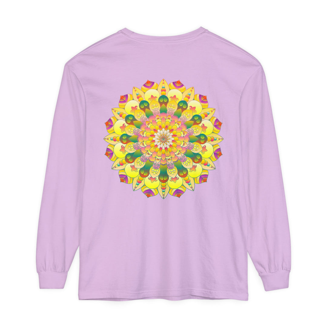 Colorful and intricate mandala design long sleeve t-shirt for all genders