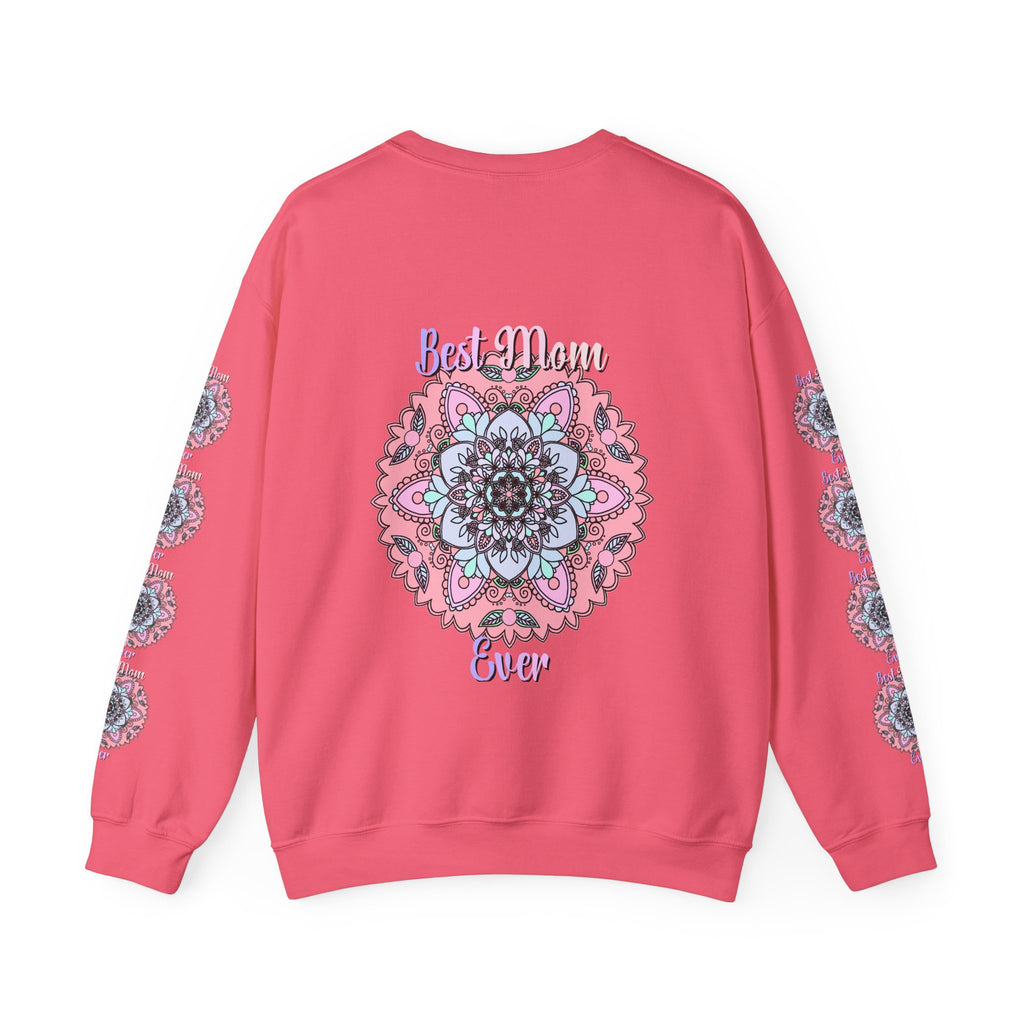Felpa con stampa Mandala intricata "La mamma migliore di sempre"