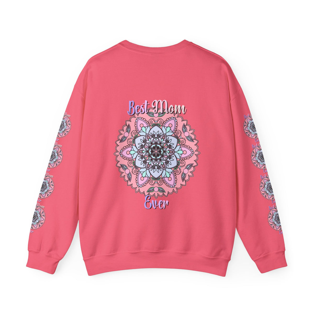 Felpa con stampa Mandala intricata "La mamma migliore di sempre"