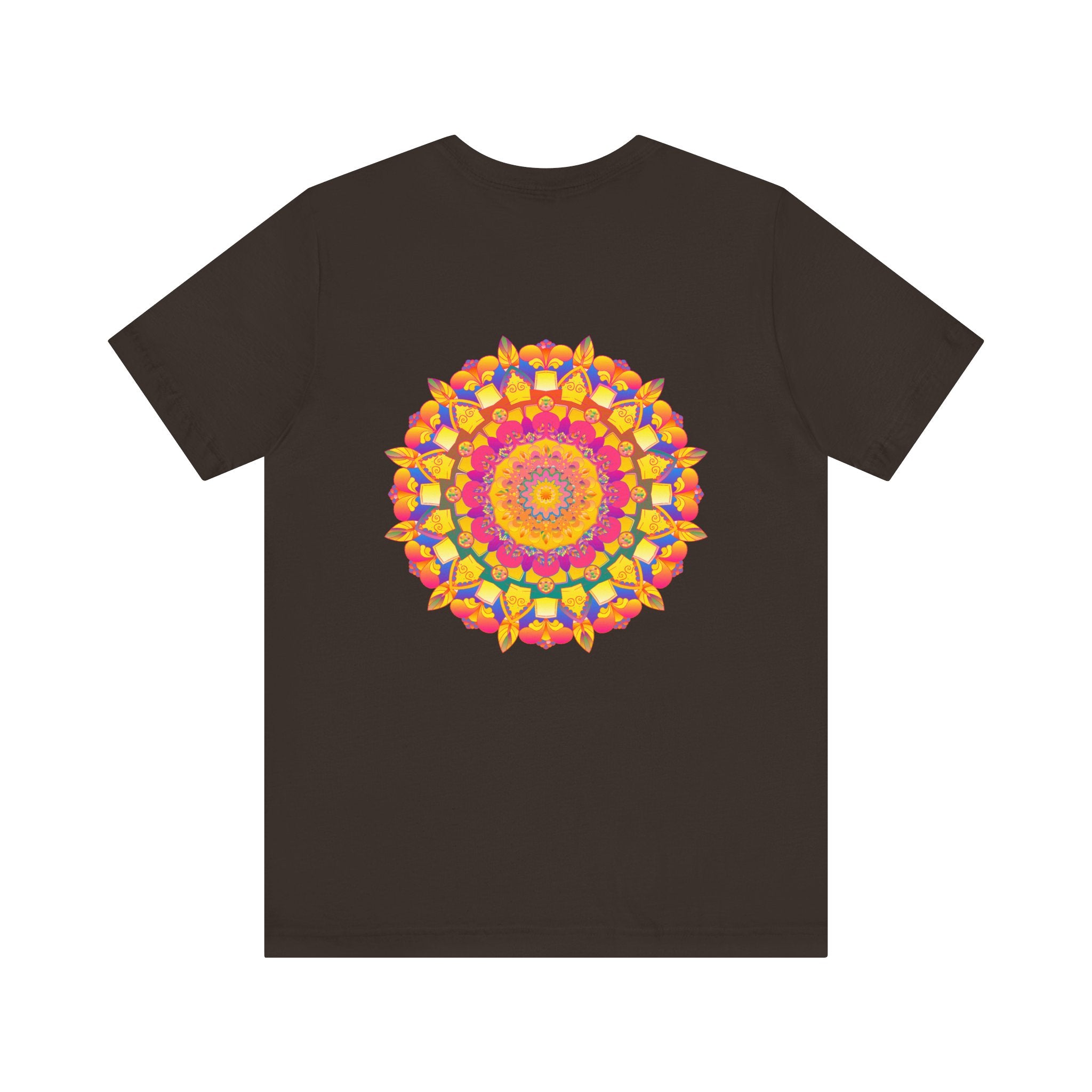 Beautiful and colorful Vibrant Mandala T-Shirt with Peace and Harmony design