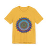 Vibrant Mandala Tee featuring a colorful and intricate design perfect for adding a pop of color to your wardrobe