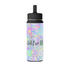 Pastel Floral Mini Water Bottle — "Art for Life" 20oz