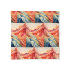 Abstrakter Bettbezug „Sonnenuntergangswellen“ aus Baumwolle