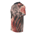 T-Shirt mit tropischem Katzen-Allover-Print