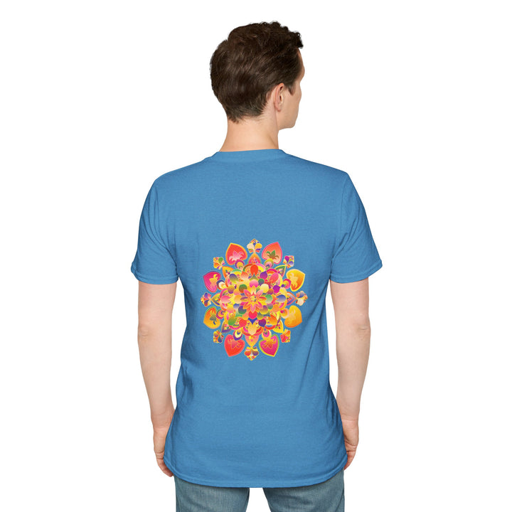 Lotus Mandala Unisex T-Shirt featuring a hand-drawn unique design by Blululi